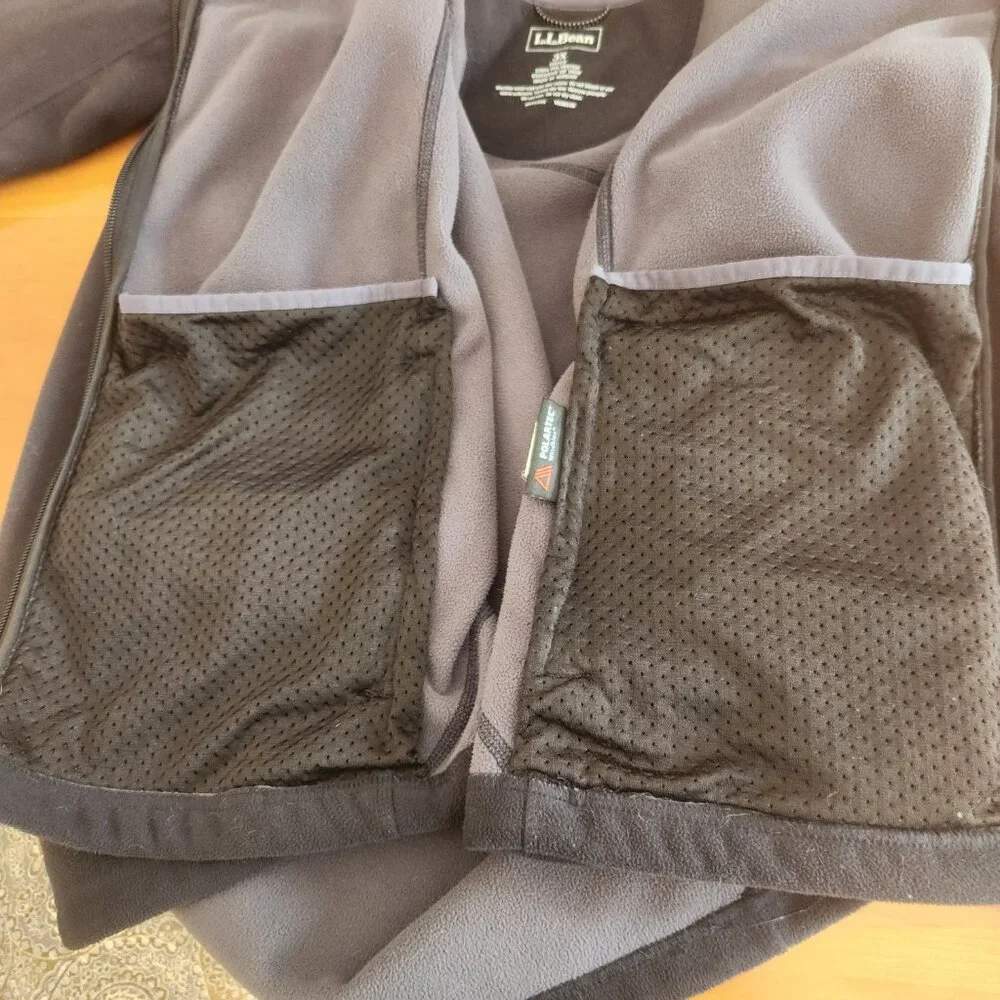 L.L. Bean‎ Polartec Windbloc Fleece Jacket Women's 3X Black Full Zip Windproof